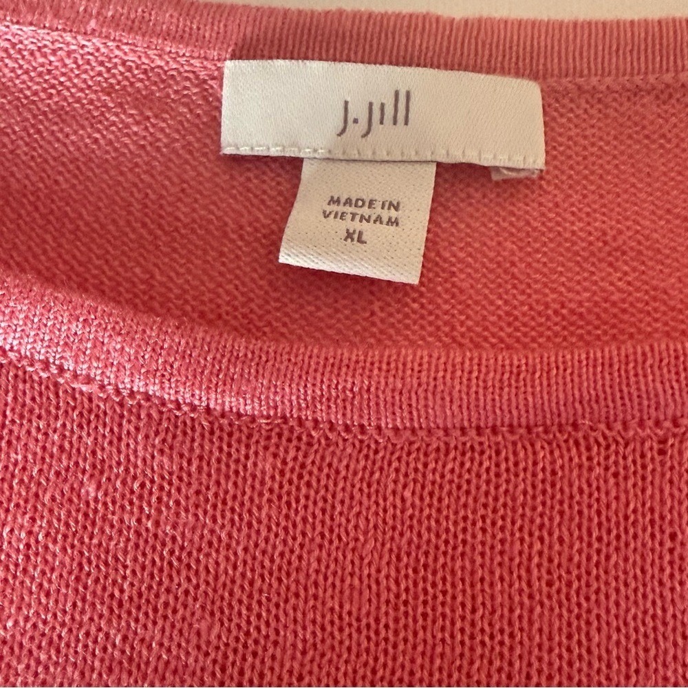 J.Jill Linen-Blend Lightweight Sweater – Pink – Size XL, 3/4 length sleeves - Picture 5 of 10